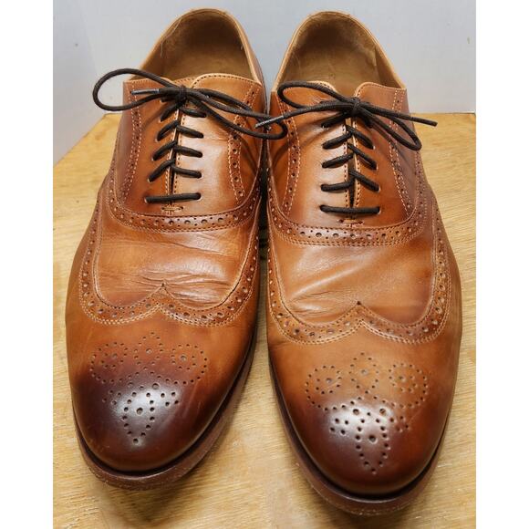 TAFT The Beck Handcrafted Brogue Wingtip Leather Dress Shoe Burnt Honey Mens 13 main image 13
